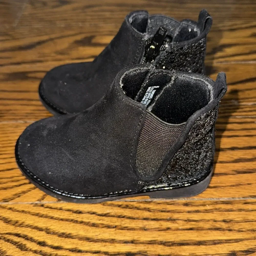 Harper Canyon Kids Black Ankle Boots 6C